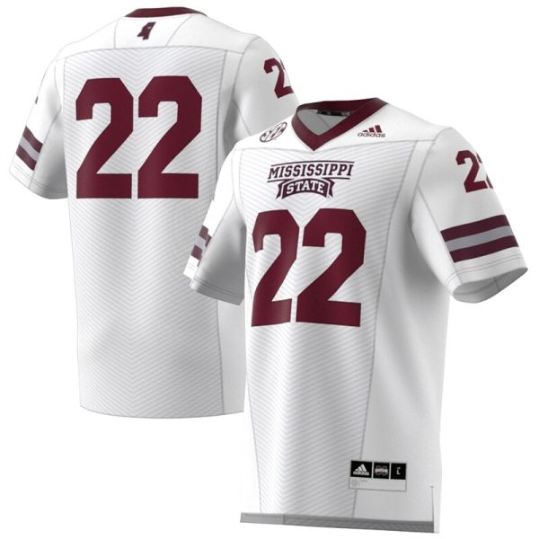 #22 Mississippi State Bulldogs Premier Strategy Jersey - White