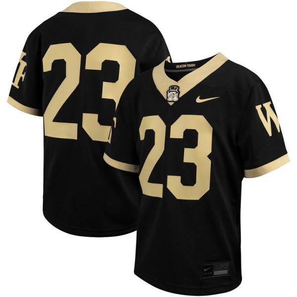 #23 Wake Forest Demon Deacons Youth Untouchable Replica Game Jersey - Black