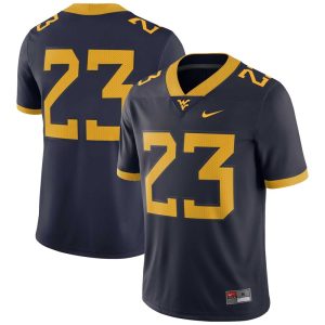 # 23 West Virginia Mountaineers Game Jersey - Navy