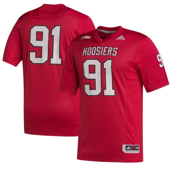 #91 Indiana Hoosiers Premier Strategy Jersey - Crimson