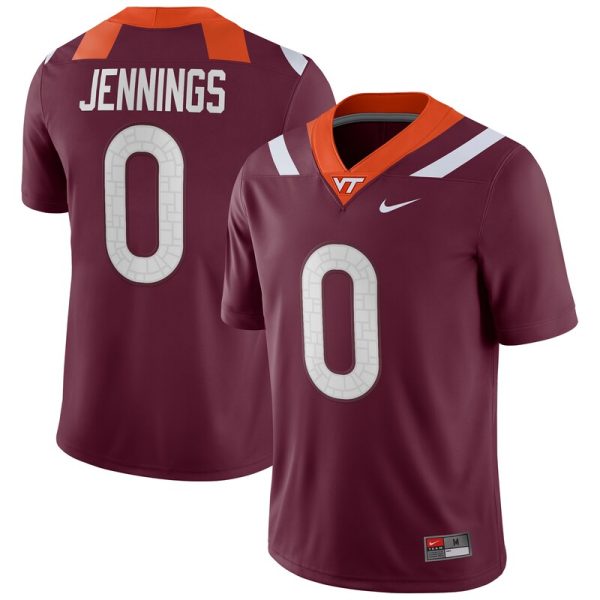 Ali Jennings Virginia Tech Hokies NIL Football Game Jersey - Maroon