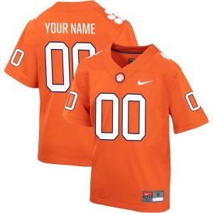 Clemson Tigers Youth Custom Game Jersey - Orange