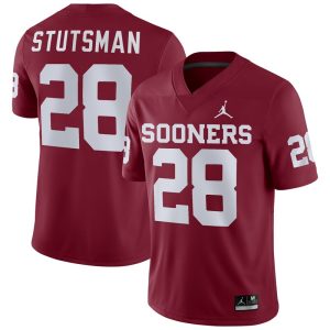 Danny Stutsman Oklahoma Sooners Player Game Jersey - Crimson