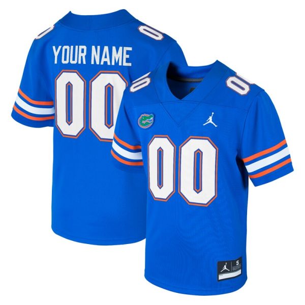Florida Gators Youth Custom Football Game Jersey - Royal