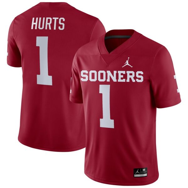 Jalen Hurts Oklahoma Sooners Player Game Jersey - Crimson