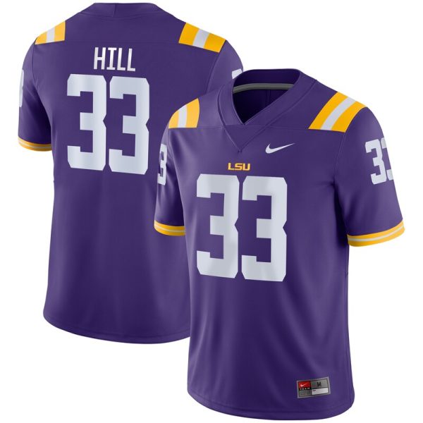 Jeremy Hill LSU Tigers Game Jersey - Purple