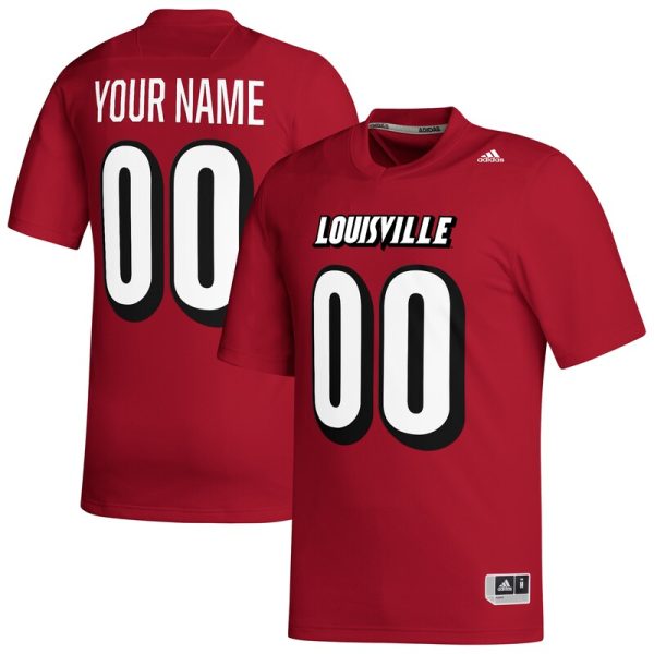 Louisville Cardinals Custom Football Jersey - Red