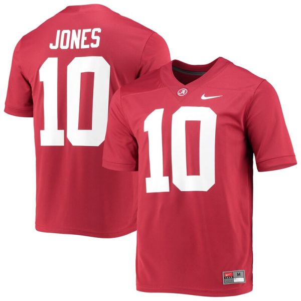 Mac Jones Alabama Crimson Tide 2021 Draft Class Game Jersey - Crimson