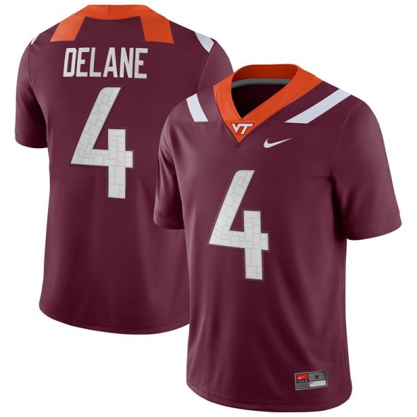 Mansoor Delane Virginia Tech Hokies NIL Football Game Jersey - Maroon