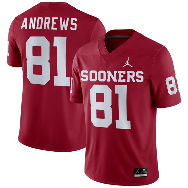 Mark Andrews Oklahoma Sooners Player Game Jersey - Crimson