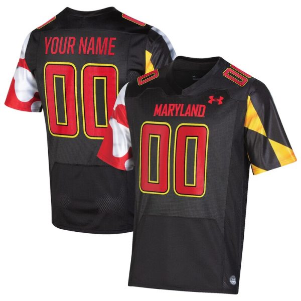 Maryland Terrapins Custom Jersey - Black