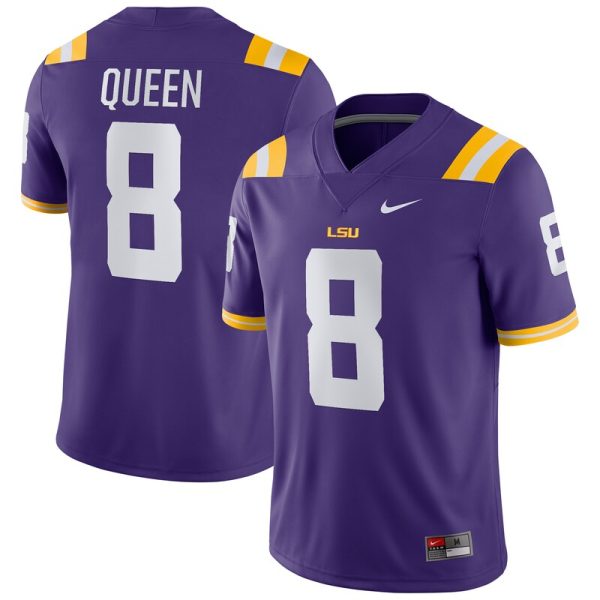 Patrick Queen LSU Tigers Player Game Jersey - Purple