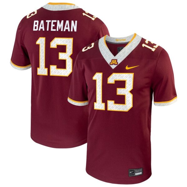 Rashod Bateman Minnesota Golden Gophers Player Game Jersey - Maroon