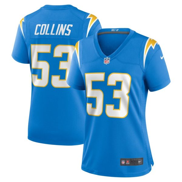 Chris Collins Los Angeles Chargers Women's Team Game Jersey - Powder Blue