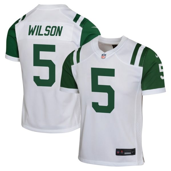 Garrett Wilson New York Jets Youth Classic Alternate Game Jersey - White