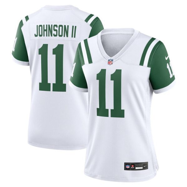 Jermaine Johnson II New York Jets Women's Classic Alternate Player Game Jersey - White