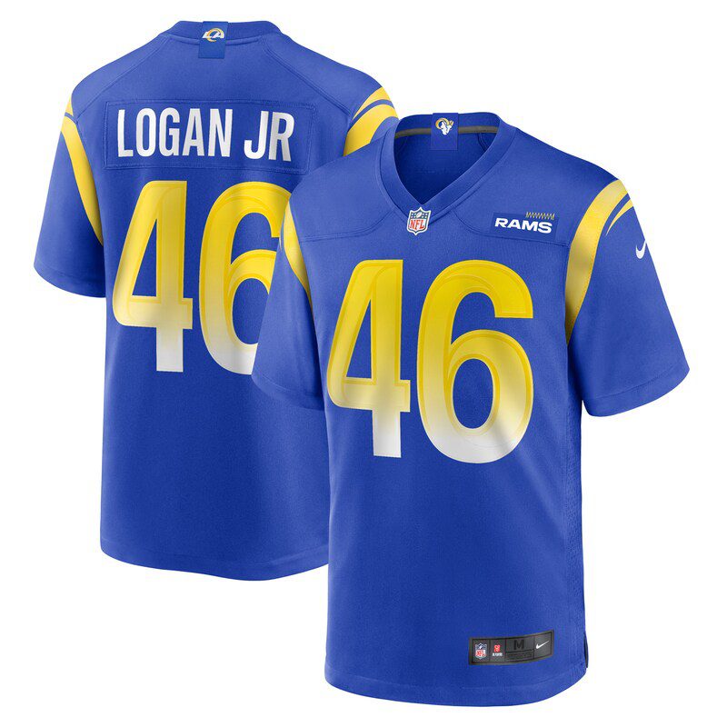 Kenny-Logan-Jr.-Los-Angeles-Rams-Game-Jersey-Royal Kenny Logan Jr. Los Angeles Rams Game Jersey - Royal