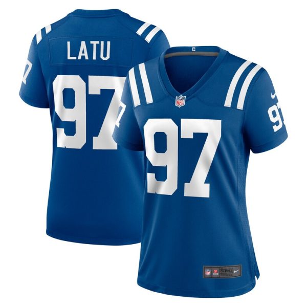 Laiatu Latu Indianapolis Colts Women's Game Jersey - Royal