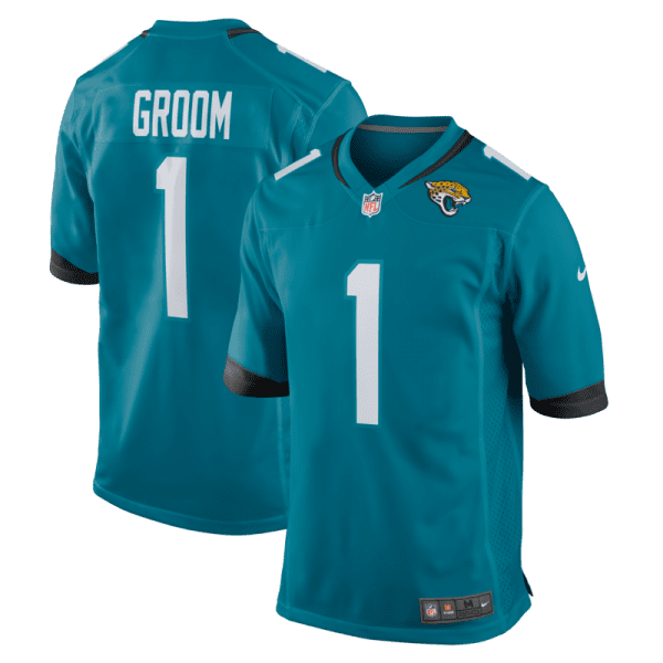 Number 1 Groom Jacksonville Jaguars Game Jersey - Teal