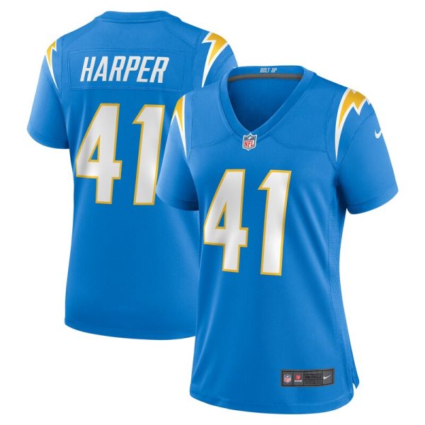 Thomas Harper Los Angeles Chargers Women's Team Game Jersey - Powder Blue