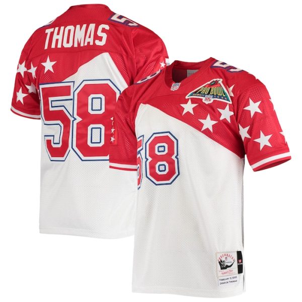 Derrick Thomas AFC Mitchell & Ness 1995 Pro Bowl Jersey - White/Red