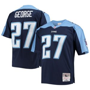 Eddie George Tennessee Titans Mitchell & Ness 1999 Retired Player Replica Jersey - Navy