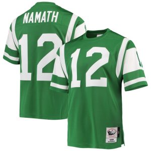 Joe Namath New York Jets 1968 Mitchell & Ness Throwback Retired Player Jersey - Green