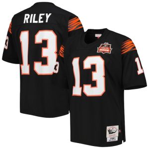 Ken Riley Cincinnati Bengals 1981 Mitchell & Ness Throwback Retired Player Jersey - Black