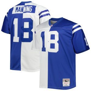 Peyton Manning Indianapolis Colts Mitchell & Ness Split Legacy Retired Player Replica Jersey - White/Royal