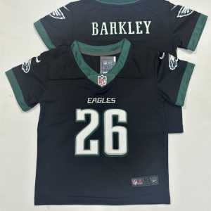 Toddlers Philadelphia Eagles #26 Saquon Barkley Black Vapor Football Stitched Jersey