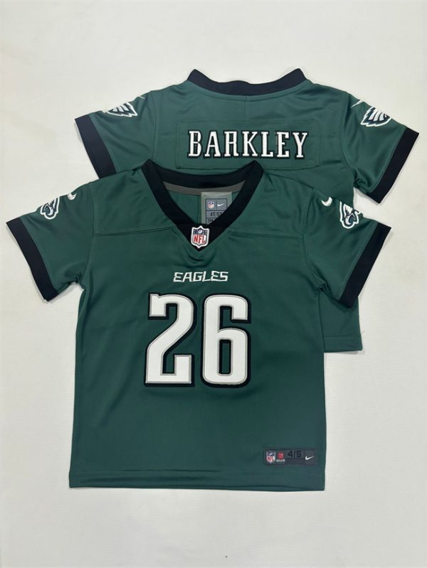 Toddlers Philadelphia Eagles #26 Saquon Barkley Green Vapor Football Stitched Jersey