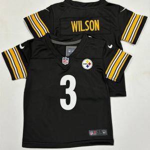 Toddlers Pittsburgh Steelers #3 Russell Wilson Black Vapor Football Stitched Jersey