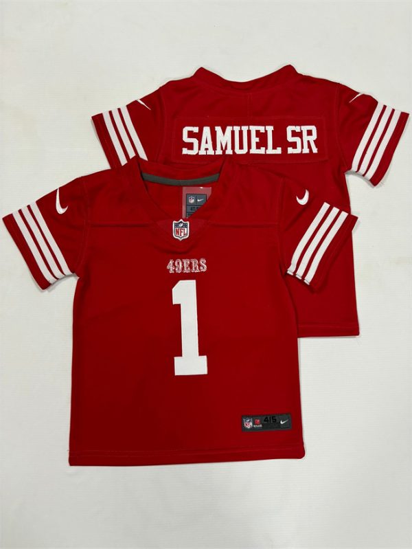 Toddlers San Francisco 49ers #1 Deebo Samuel Red Vapor Untouchable Football Stitched Jersey