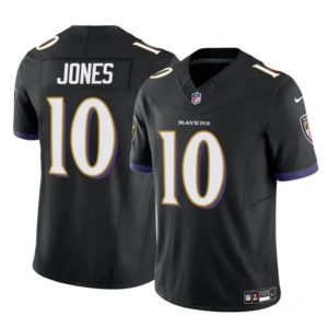Youth Baltimore Ravens #10 Emory Jones Black 2023 F.U.S.E. Vapor Limited Football Jersey