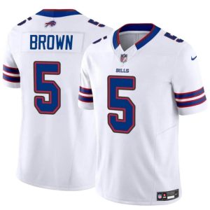 Youth Buffalo Bills #5 Anthony Brown White 2024 F.U.S.E Vapor Untouchable Limited Football Stitched Jersey