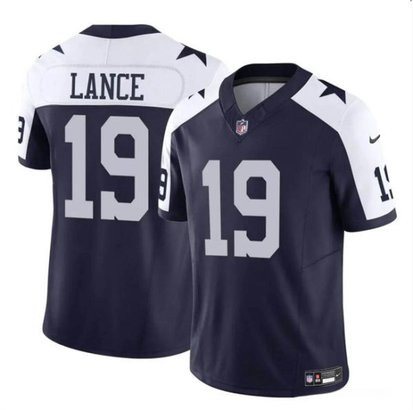 Youth Dallas Cowboys #19 Trey Lance Navy/White 2023 F.U.S.E Vapor Untouchable Limited Football Stitched Jersey