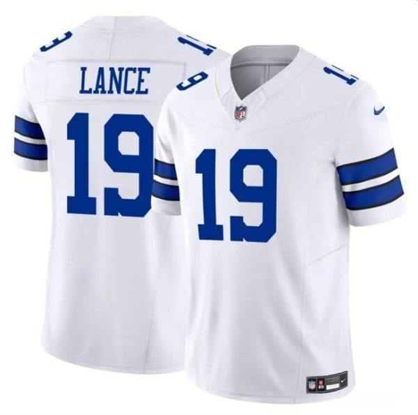 Youth Dallas Cowboys #19 Trey Lance White 2023 F.U.S.E Vapor Untouchable Limited Football Stitched Jersey