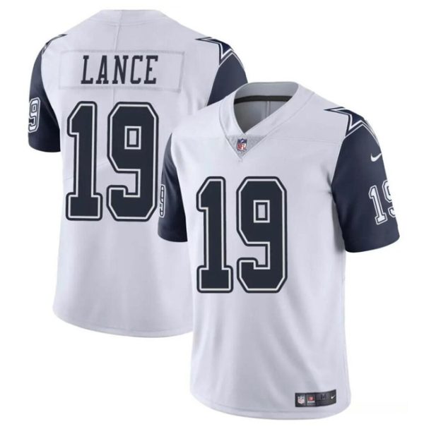 Youth Dallas Cowboys #19 Trey Lance White Color Rush Limited Football Stitched Jersey