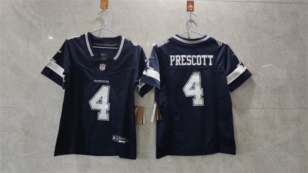 Youth Dallas Cowboys #4 Dak Prescott Navy 2023 F.U.S.E. Limited Football Stitched Jersey