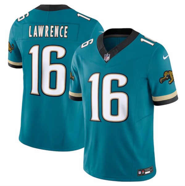 Youth Jacksonville Jaguars #16 Trevor Lawrence Teal 2024 F.U.S.E. Prowler Throwback Vapor Limited Football Stitched Jersey