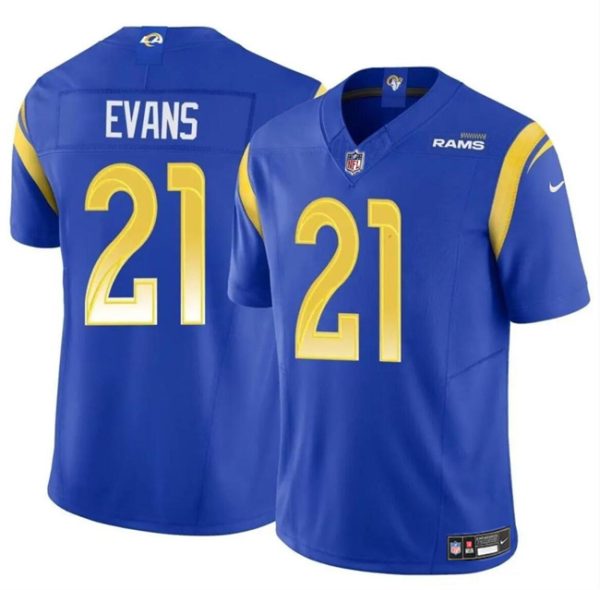 Youth Los Angeles Rams #21 Zach Evans Blue 2024 F.U.S.E Vapor Untouchable Football Stitched Jersey