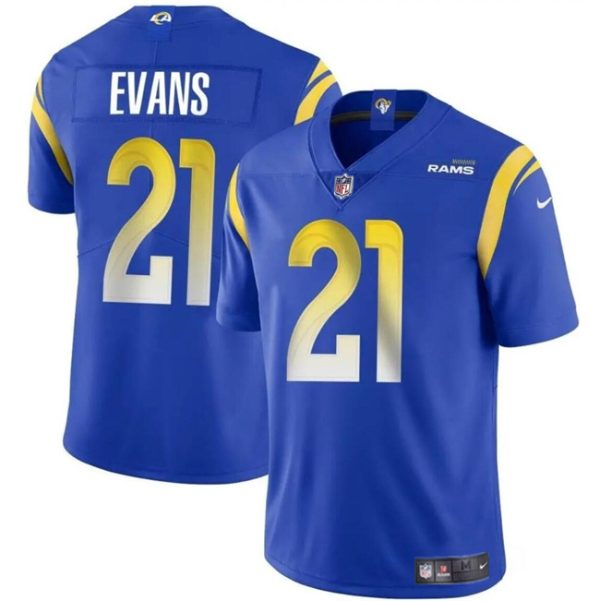 Youth Los Angeles Rams #21 Zach Evans Blue 2024 Vapor Untouchable Football Stitched Jersey
