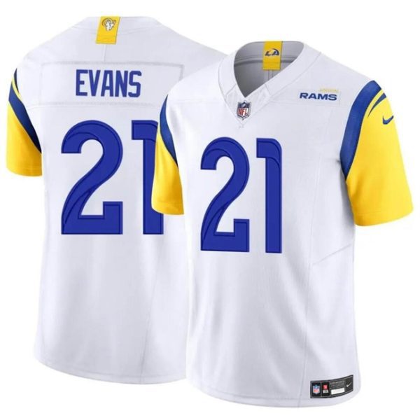 Youth Los Angeles Rams #21 Zach Evans White 2024 F.U.S.E Vapor Untouchable Football Stitched Jersey