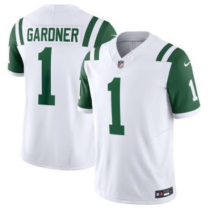 Youth New York Jets #1 Ahmad Sauce White Classic Alternate Vapor F.U.S.E. Limited Football Stitched Jersey