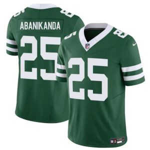 Youth New York Jets #25 Israel Abanikanda Green 2024 F.U.S.E. Vapor Limited Football Stitched Jersey