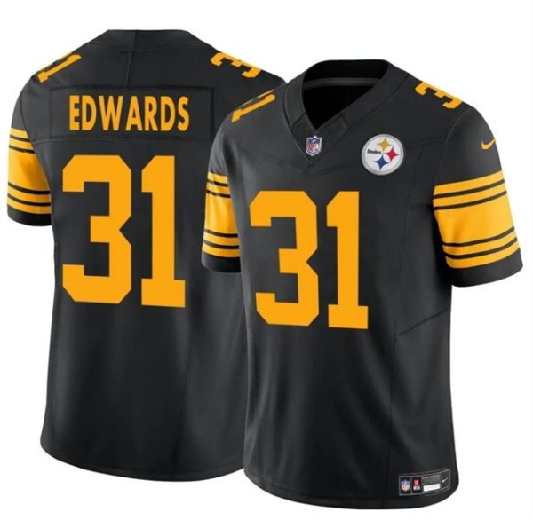 Youth Pittsburgh Steelers #31 Daijun Edwards Black 2024 F.U.S.E. Color Rush Limited Football Stitched Jersey