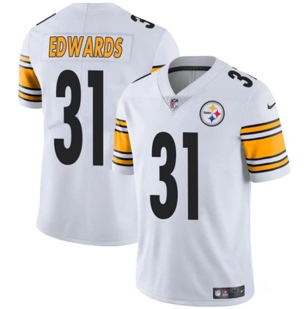 Youth Pittsburgh Steelers #31 Daijun Edwards White Vapor Untouchable Limited Football Stitched Jersey