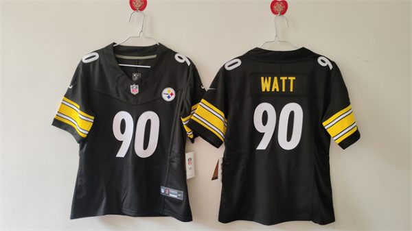 Youth Pittsburgh Steelers #90 T. J. Watt Black F.U.S.E. Vapor Untouchable Limited Football Stitched Jersey