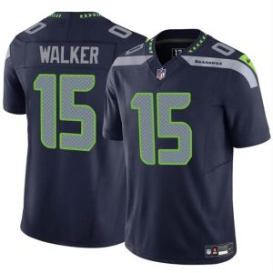 Youth Seattle Seahawks #15 P.J. Walker Navy 2024 F.U.S.E Vapor Limited Football Stitched Jersey