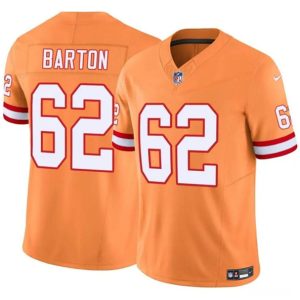 Youth Tampa Bay Buccaneers #62 Graham Barton Orange 2024 Draft F.U.S.E. Throwback Vapor Untouchable Limited Stitched Jersey